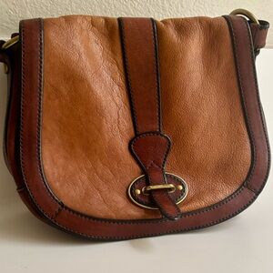 Fossil Vintage Reissue Saddle Crossbody Leather Bag